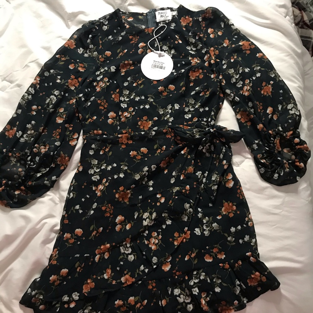 PRINCESS POLLY TEAL MERAL MINI DRESS
